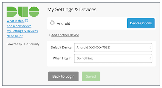 Duo Auth Prompt - Add Another Device - Saved