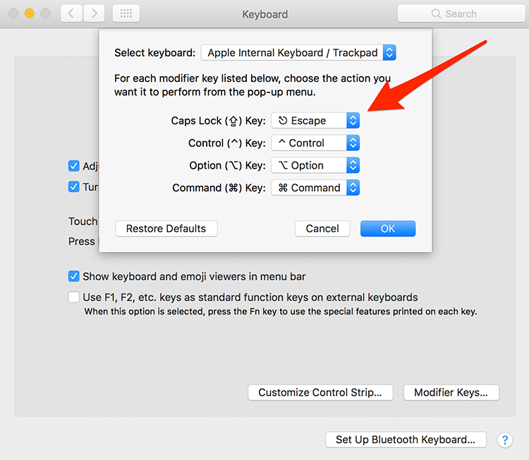 To remap your keys, go to System Preferences > Keyboard > Modifier Keys