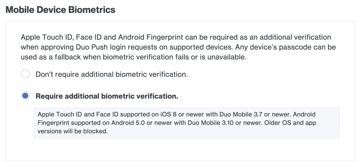 Mobile Device Biometrics