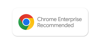 A logo showcasing that Duo's solution is Google Chrome Enterprise Recommended.