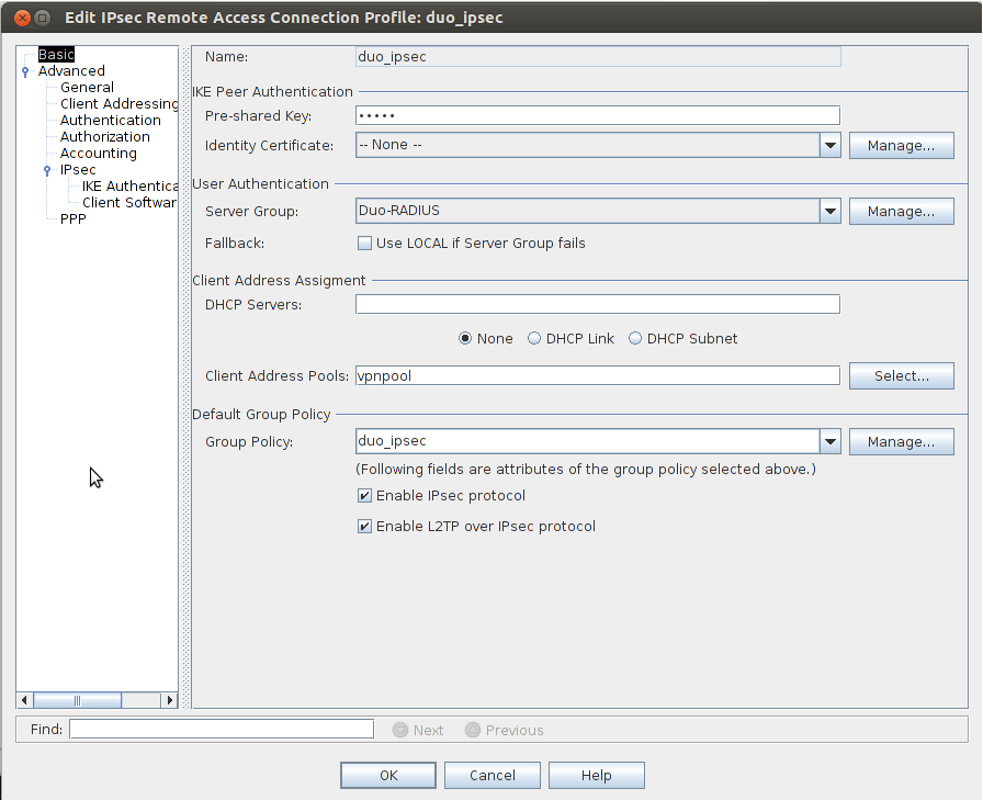 Cisco ASA Connection Profile