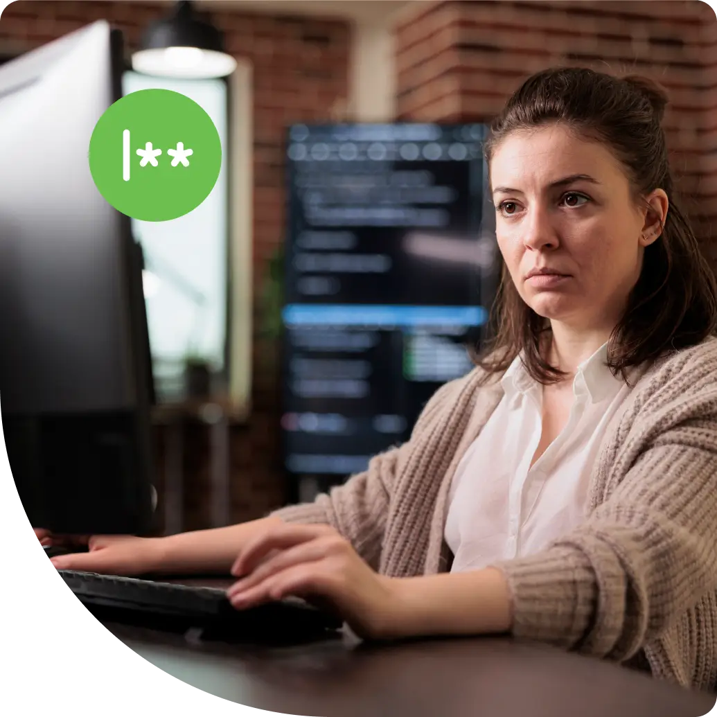 A remote worker showing frustration with password resets looking for a passwordless authentication solution with Duo.