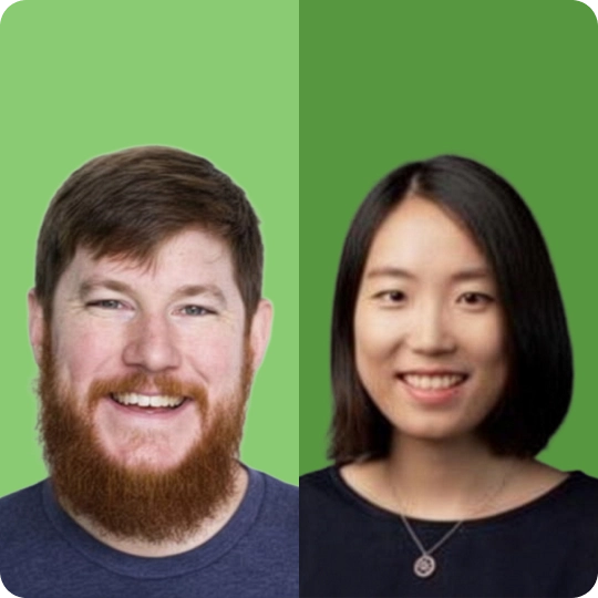 Two IT professionals smiling
