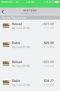 Starbucks Mobile Payment App - Reload