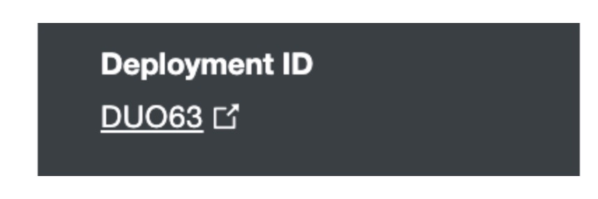 Deployment ID DUO63