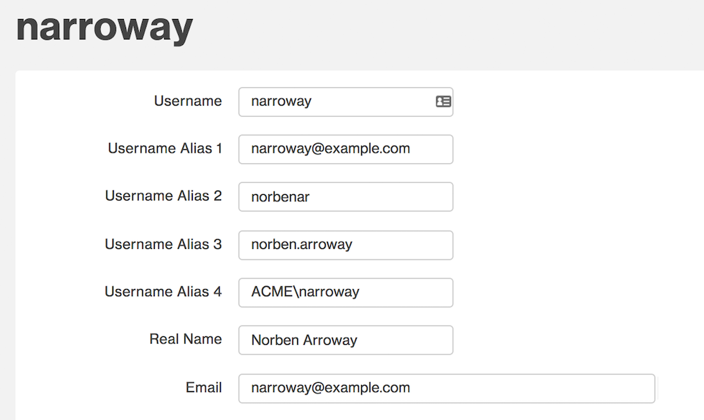 Username Aliases