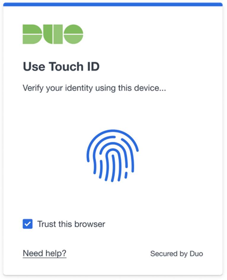 image of Duo touch ID