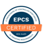 A logo for EPCS (Electronic Prescriptions for Controlled Substances), a compliance based certification which is given to organizations who satisfy requirements for two-factor authentication
