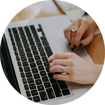 laptop being used by a remote worker