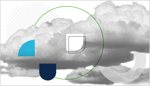 Duo branded clouds representing Cisco's cybersecurity cloud products