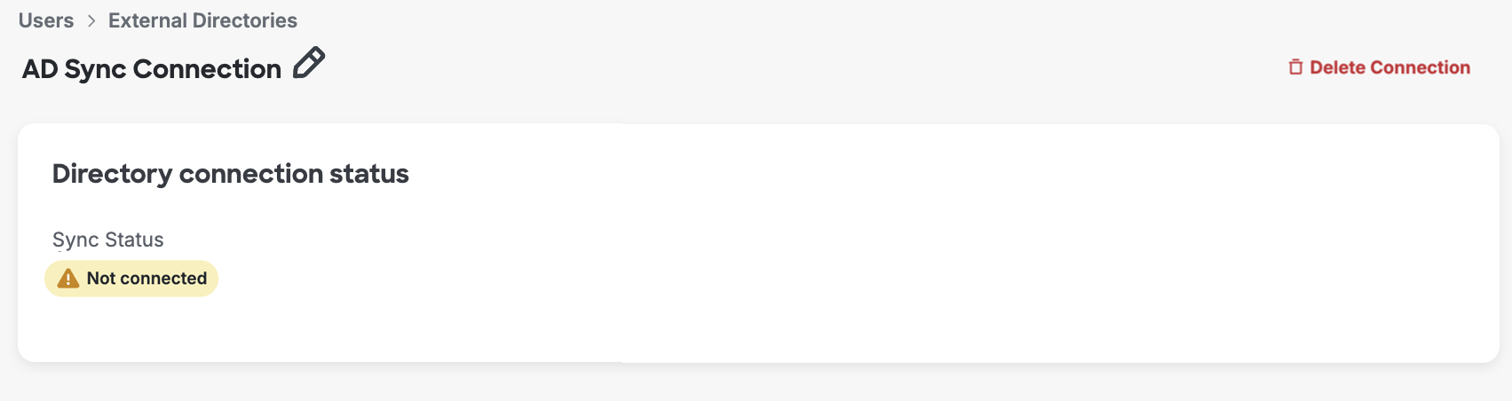 Delete a Sync Connection