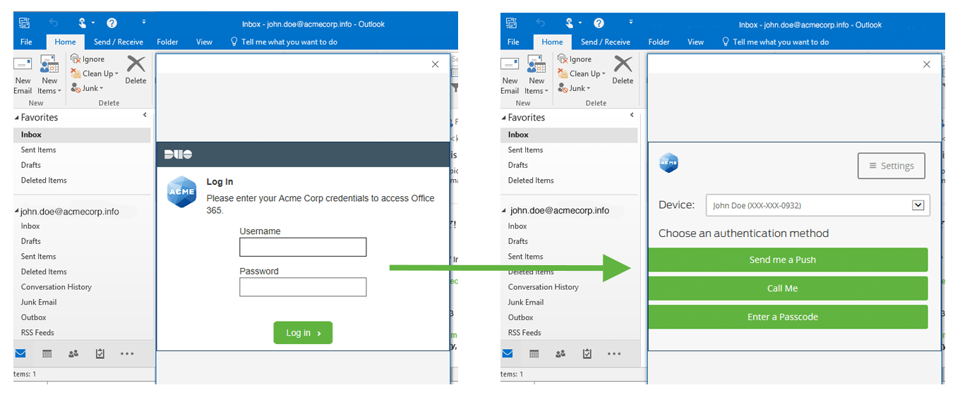 outlook modern authentication registry