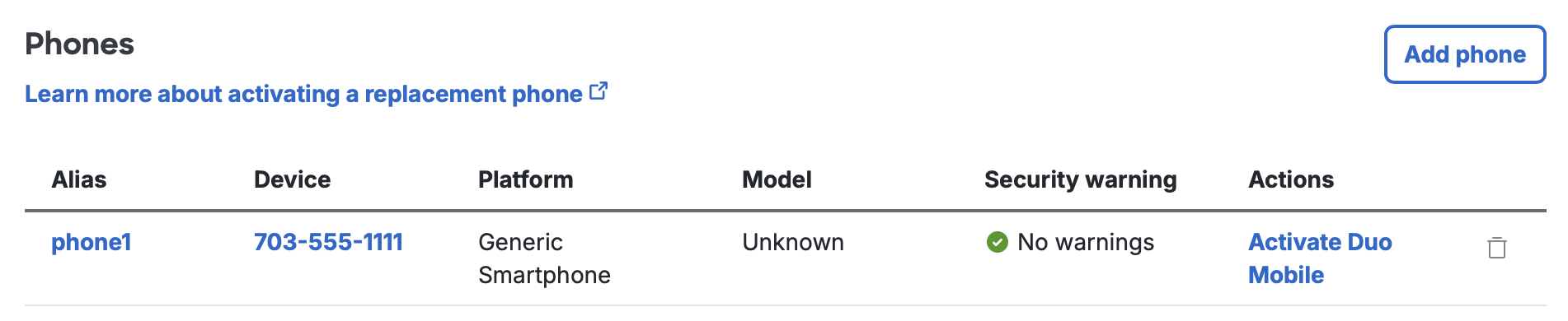 Add Phone Button