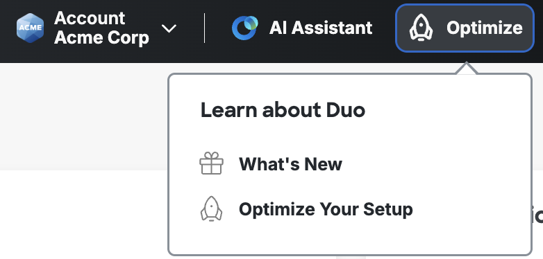 Admin Panel Optimize Menu