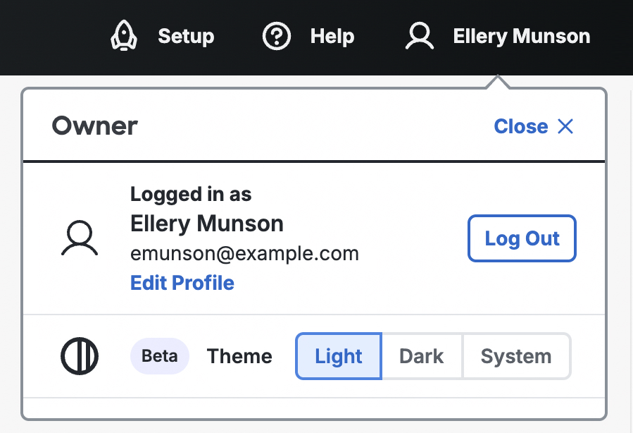 Administrator Profile Settings