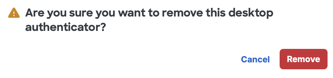 Confirm desktop device deletion