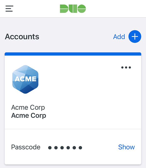 add duo admin account to another dvice