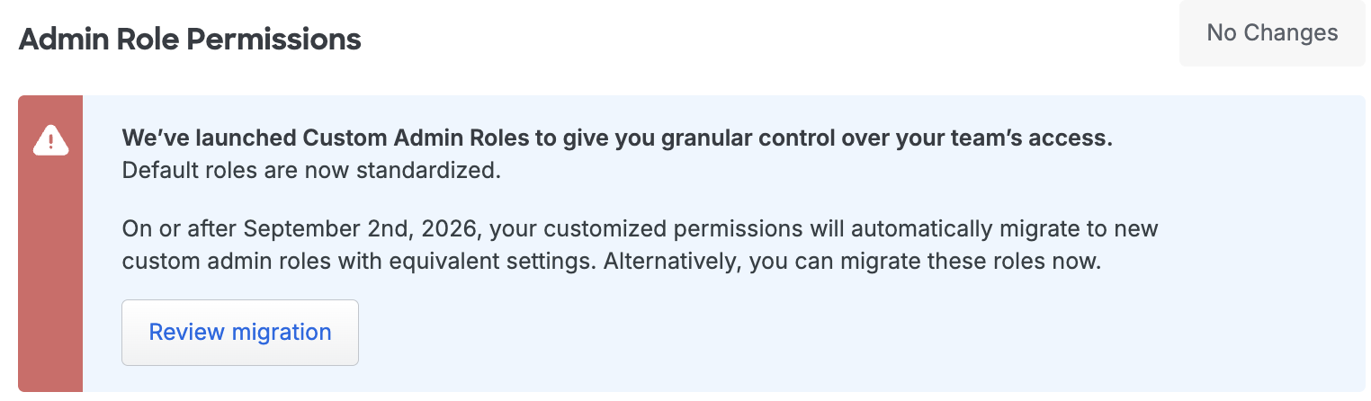Migrate Admin Role Permissions Settings