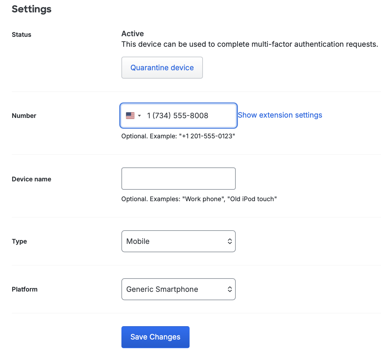 Device Properties