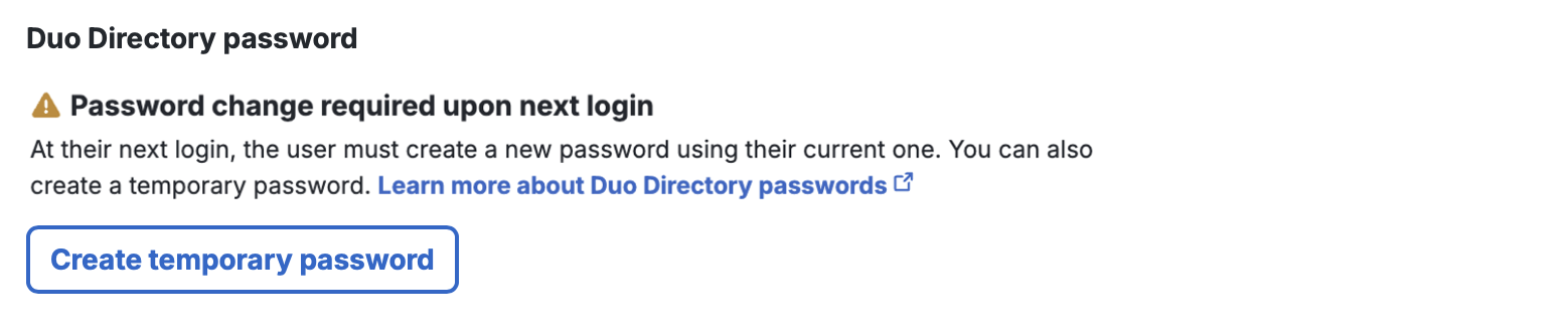 Duo Directory Password Change Required