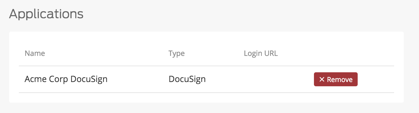 DocuSign Application Added