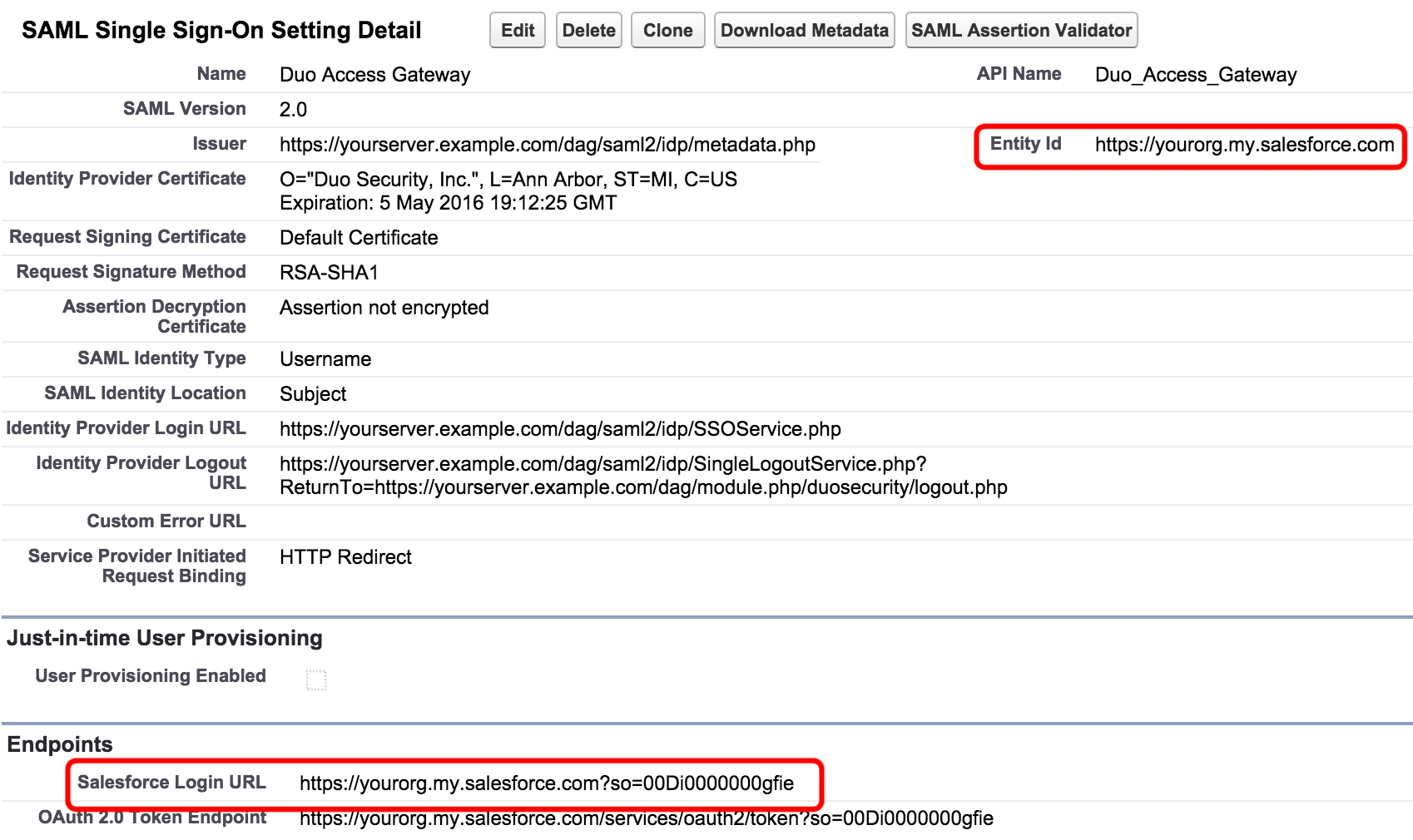 Remedyforce SSL Settings