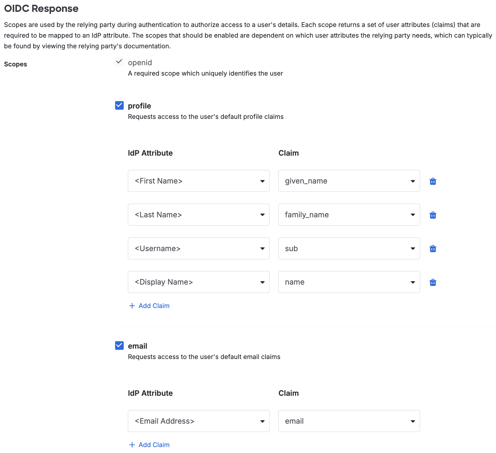 Duo WorkOS OIDC Response Section