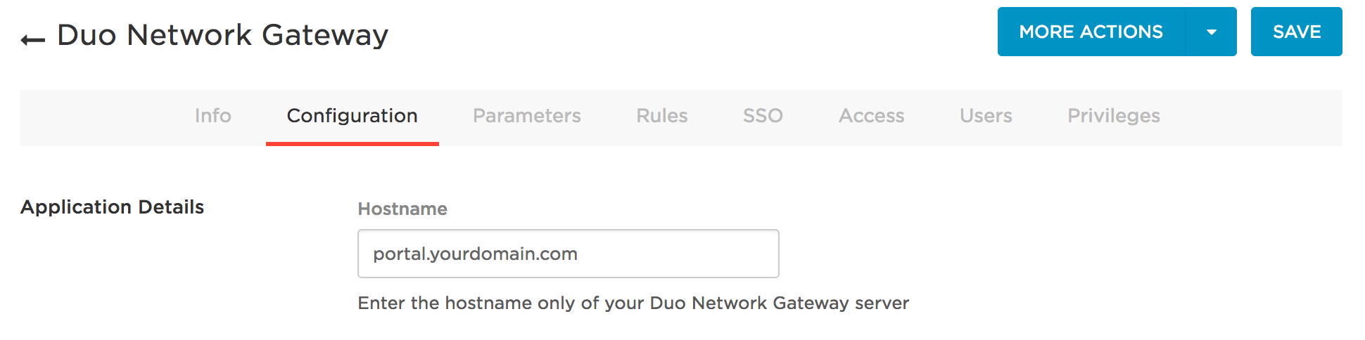 Configure OneLogin Duo Network Gateway Hostname