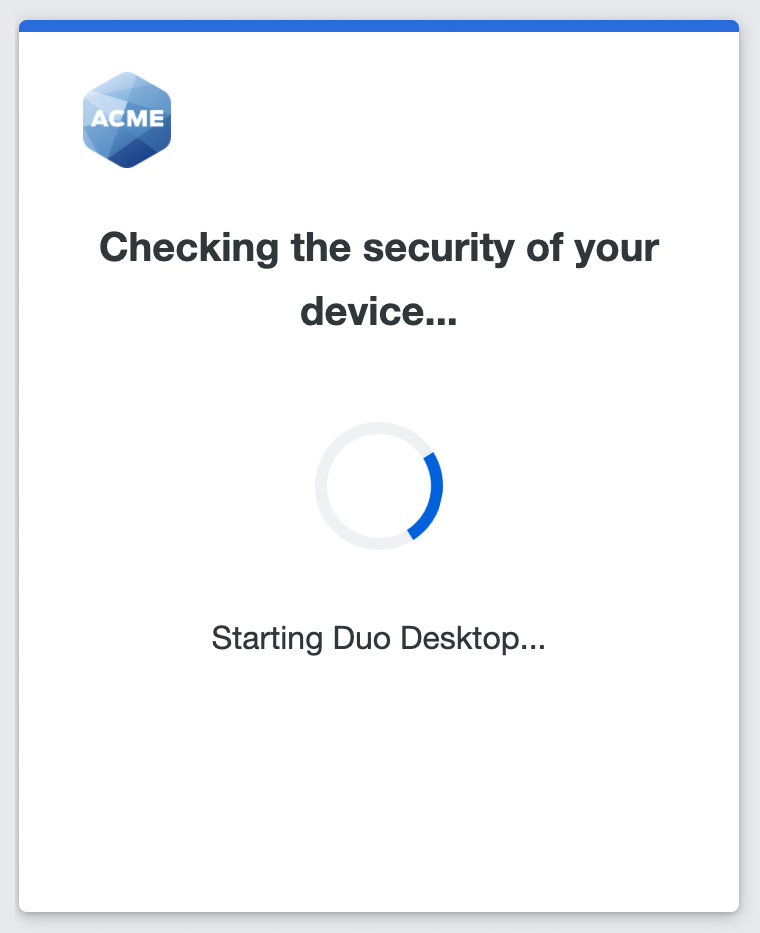 Duo Prompt with Duo Desktop Notice