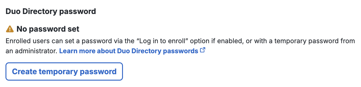 New User Password Information