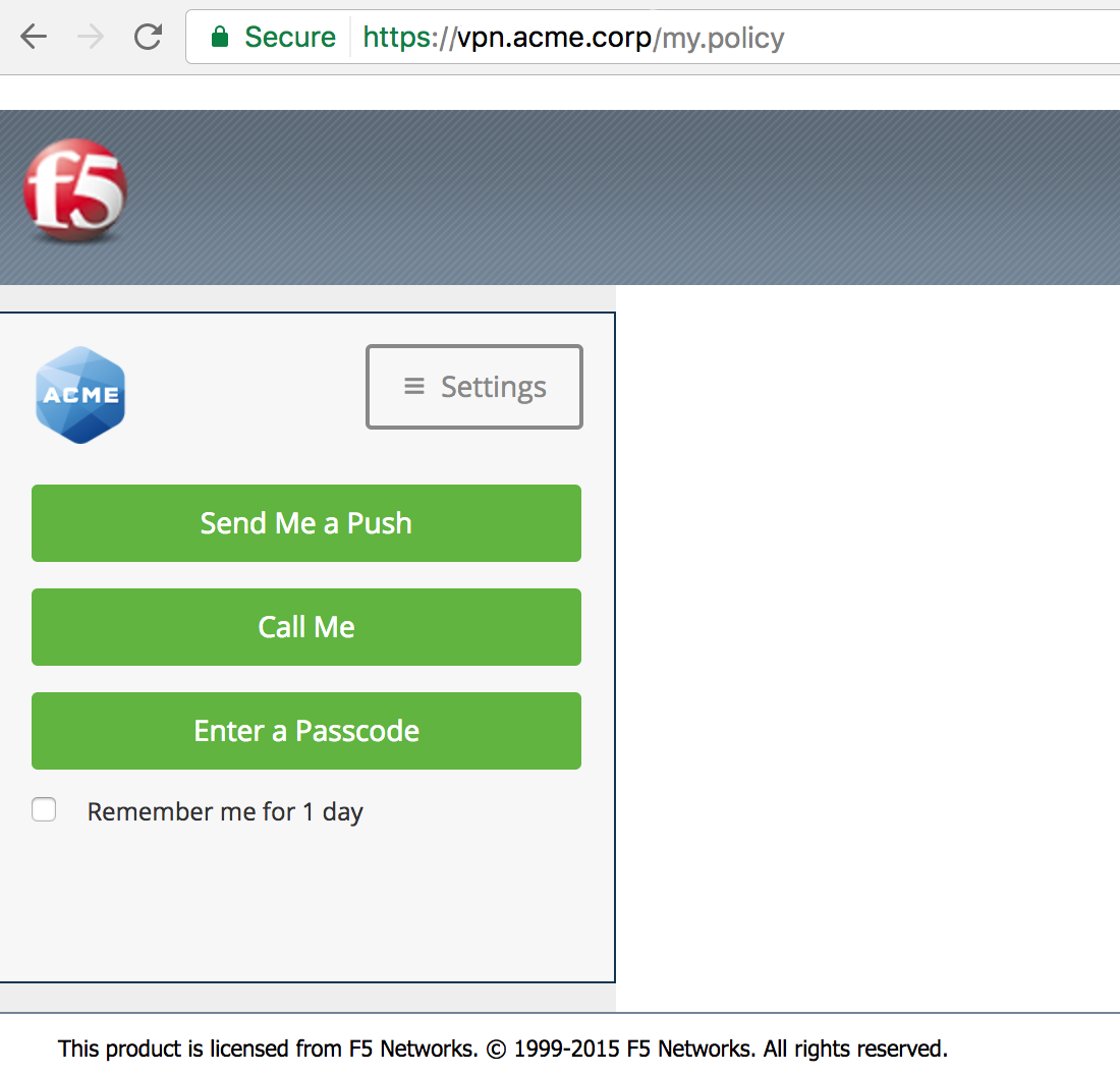 Duo Two Factor Authentication for F5 BIG IP APM with RADIUS and