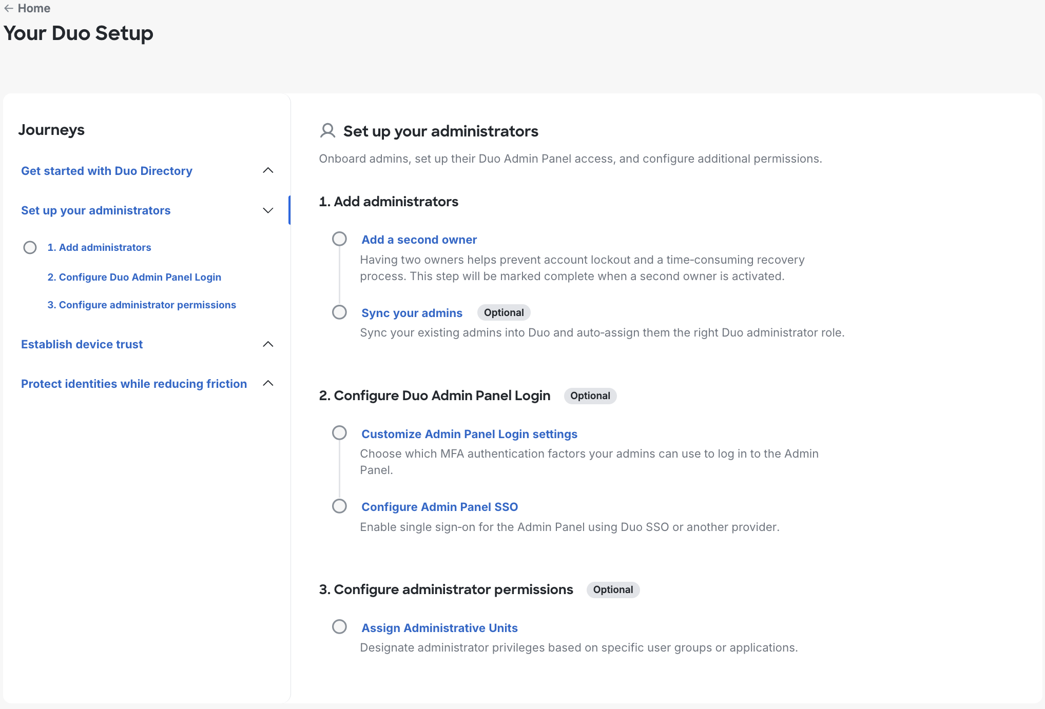 Set Up Your Administrators Onboarding Journey