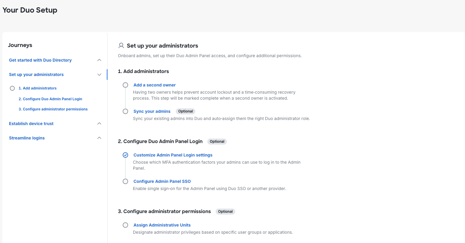 Set Up Your Administrators Onboarding Journey