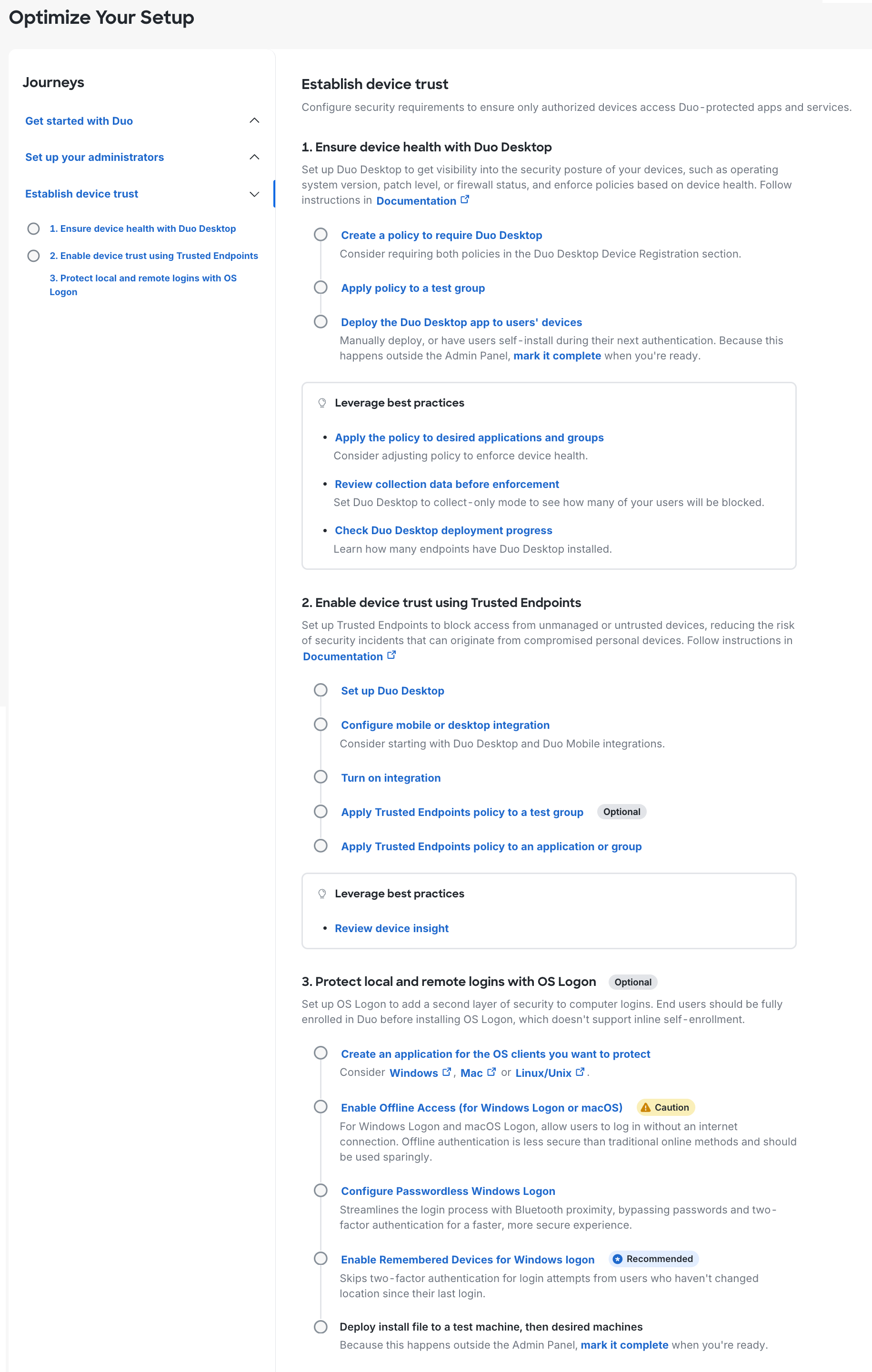 Establish Device Trust Onboarding Journey
