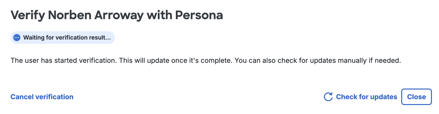 Identity Verification in Progress