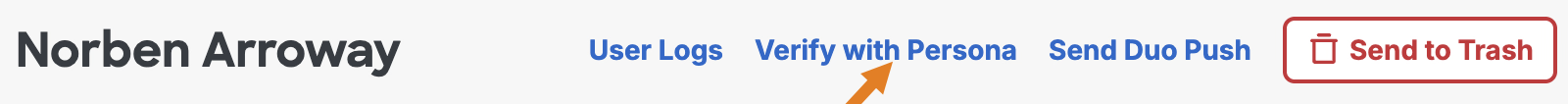 Identity Verification Link on User Details Page