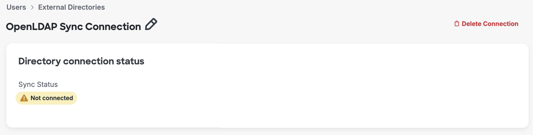 Delete a Sync Connection