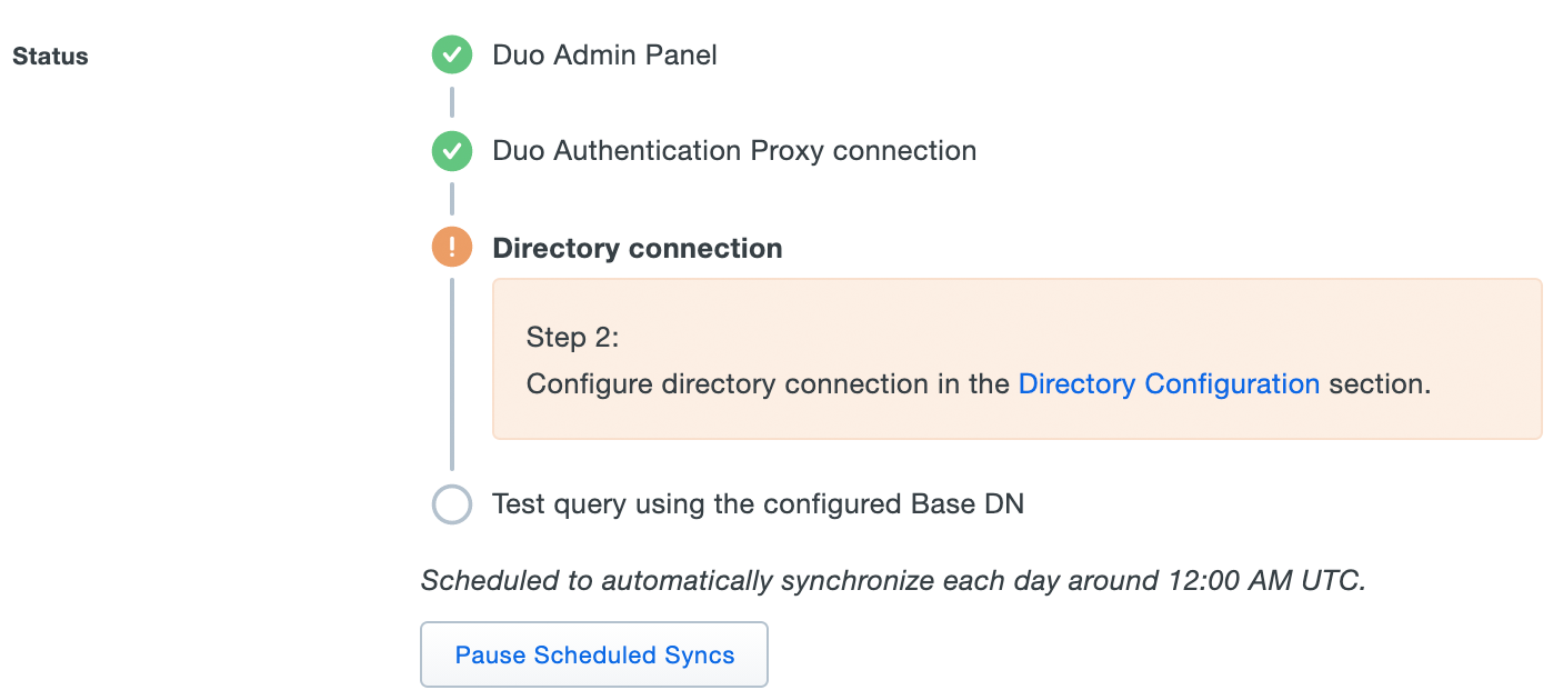 OpenLDAP Sync Status with Authproxy Connected