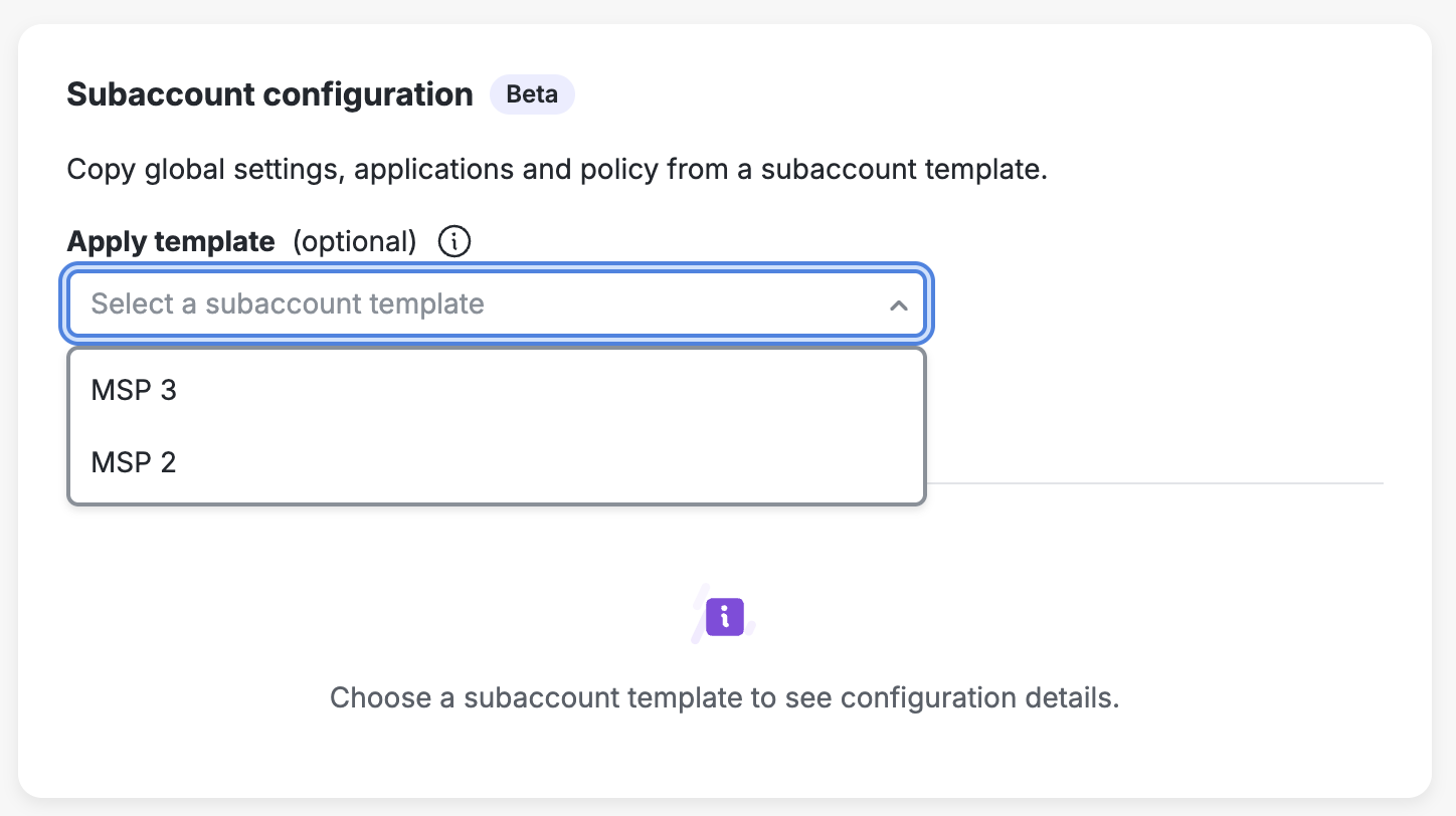 Apply an MSP Template