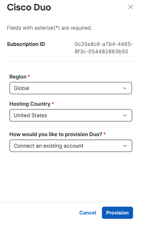 Provision Duo in Cisco Security Provisioning and Administration