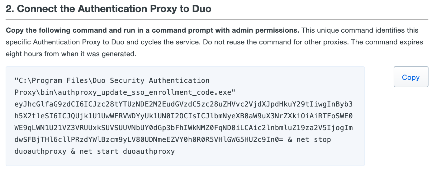 Why won t the duo authentication proxy service start after configuring