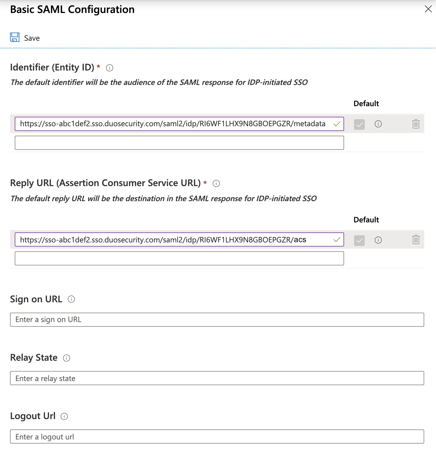 Entra ID Single Sign-On Configuration