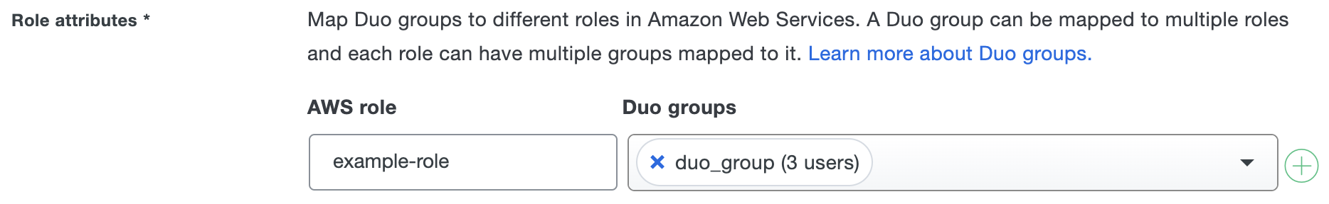 Duo Amazon AppStream 2.0 Role Attributes Fields
