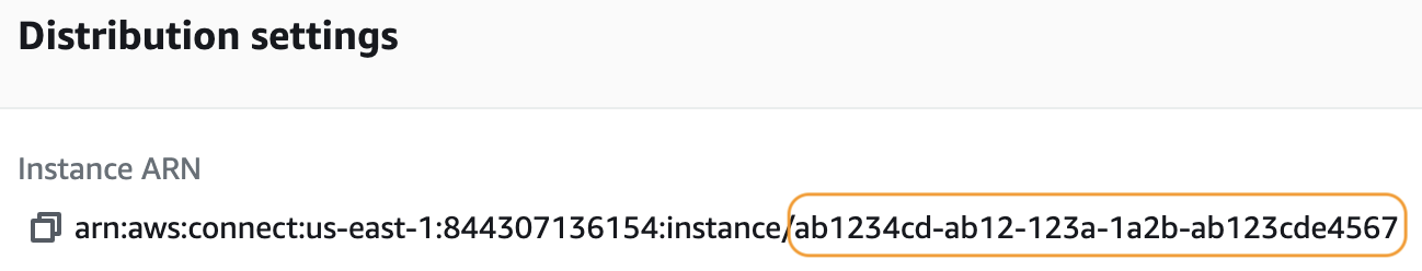 Amazon Connect Instance ID