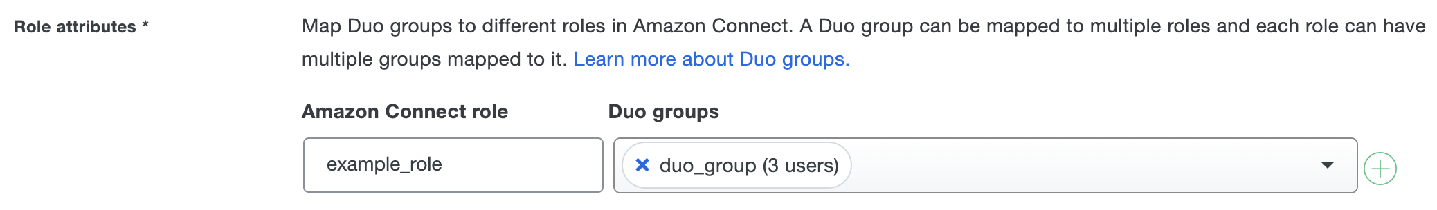 Duo Amazon Connect Role Attributes