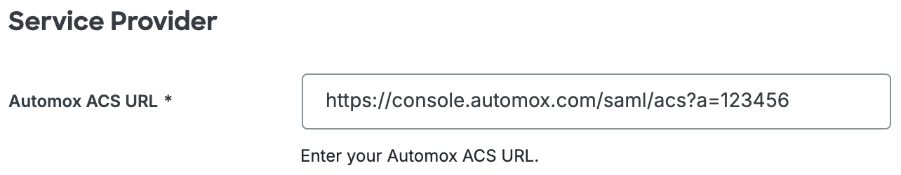 Duo Automox ACS URL
