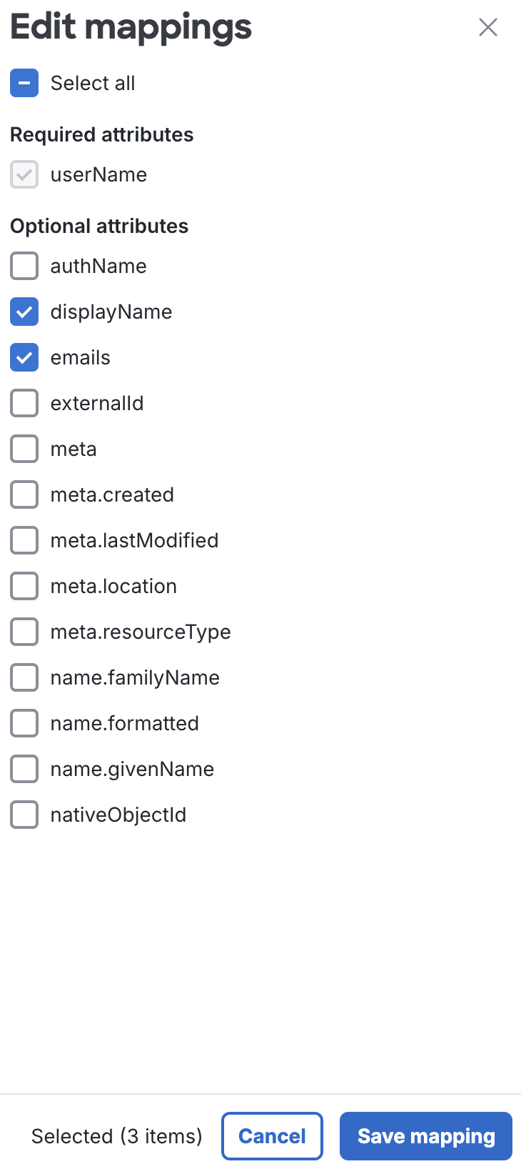 Duo Cisco Secure Access Edit Mappings Window