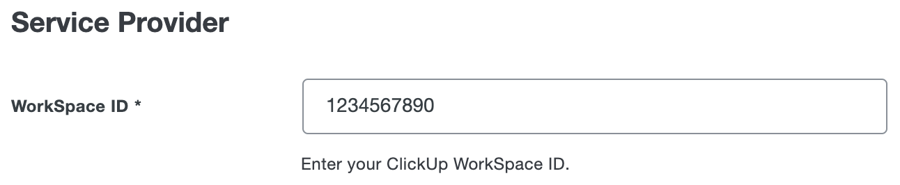 Duo ClickUp WorkSpace ID