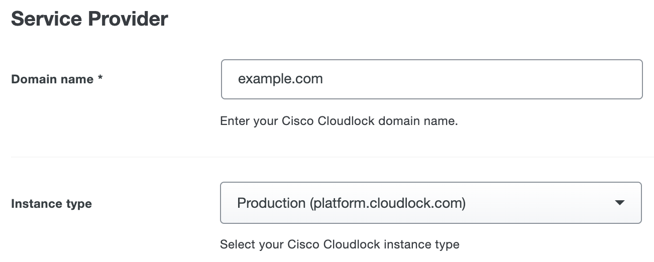 Duo Cloudlock Service Provider Fields