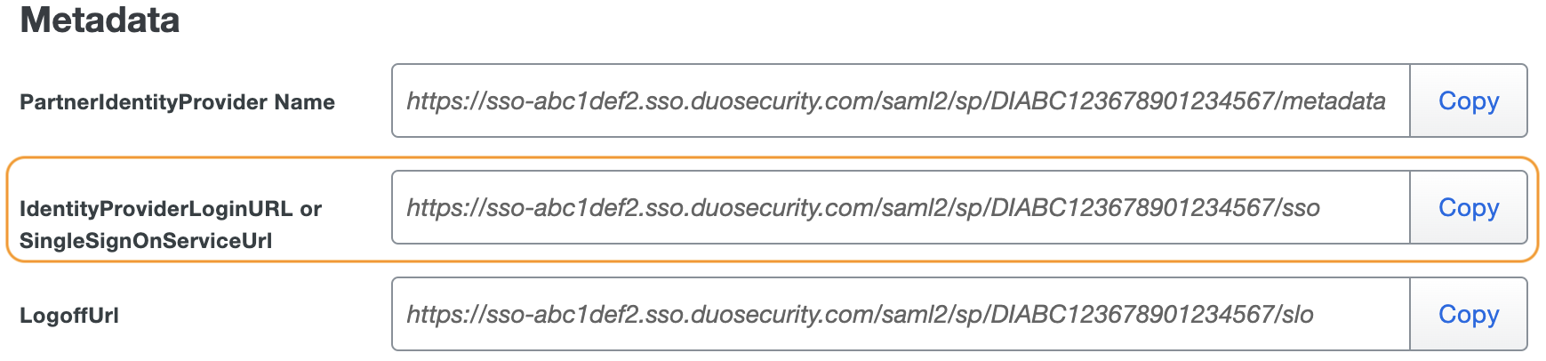 Duo CyberArk Privileged Access Identity Provider Login URL